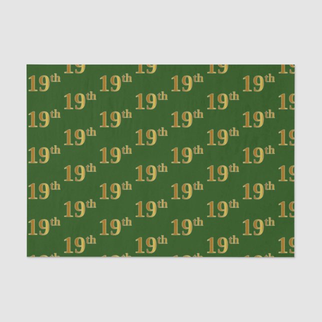 Green, Imitate Gold 19. (neunzehnte) Veranstaltung Seidenpapier (Vorderseite)