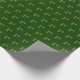 Green, Imitate Gold 1. (First) Event Geschenkpapier
