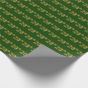 Green, Imitate Gold 20. (Zwanzigste) Veranstaltung Geschenkpapier
