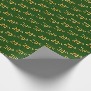 Green, Imitate Gold 20. (Zwanzigste) Veranstaltung Geschenkpapier