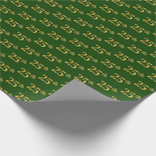 Green, Imitate Gold 25. (25.) Veranstaltung Geschenkpapier