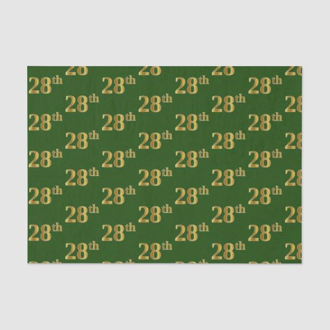 Green, Imitate Gold 28. (Achtundzwanzigste) Verans Seidenpapier (Vorderseite)