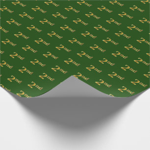 Green, Imitate Gold 2. (2.) Event Wrapping Paper Geschenkpapier