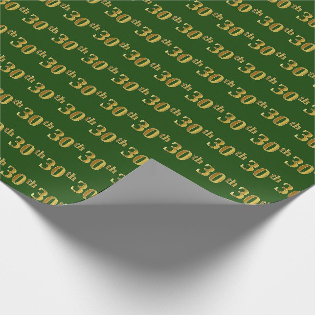 Green, Imitate Gold 30. (30.) Veranstaltung Geschenkpapier (Ecke)