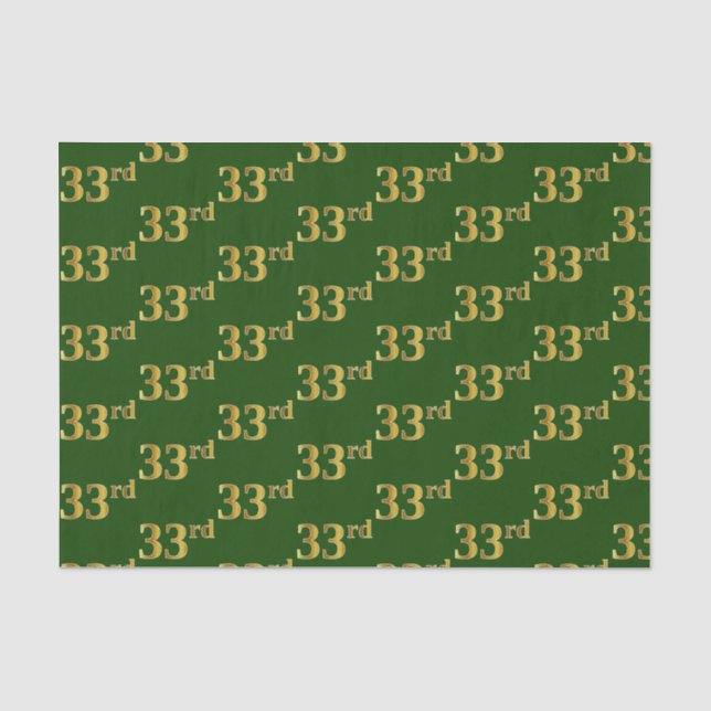 Green, Imitate Gold 33. (33.) Veranstaltung Seidenpapier (Vorderseite)