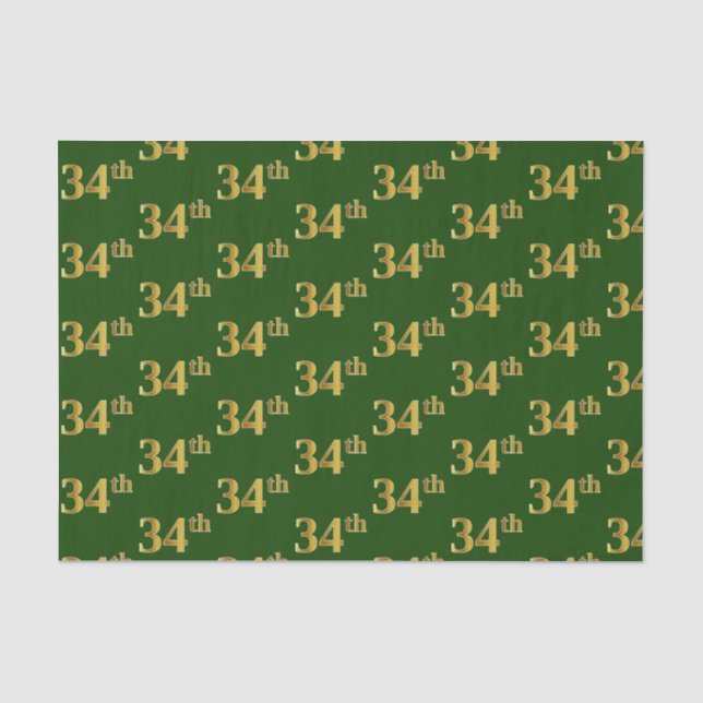 Green, Imitate Gold 34. (34.) Veranstaltung Seidenpapier (Vorderseite)