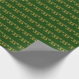 Green, Imitate Gold 35. (35.) Veranstaltung Geschenkpapier