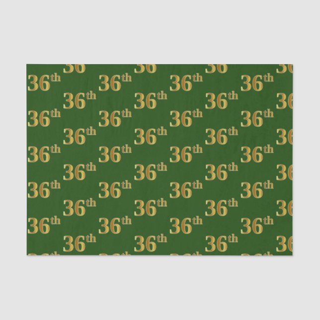 Green, Imitate Gold 36. (36.) Veranstaltung Seidenpapier (Vorderseite)