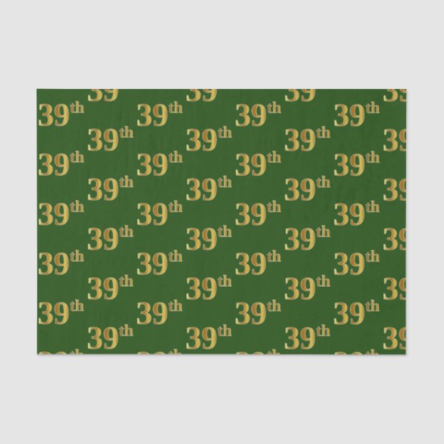 Green, Imitate Gold 39. (neununddreißig) Veranstal Seidenpapier (Vorderseite)