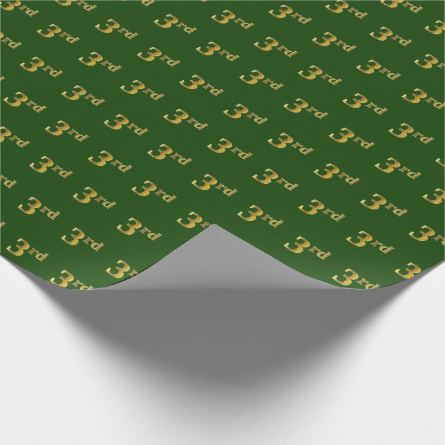 Green, Imitate Gold 3. (3.) Veranstaltung Geschenkpapier (Ecke)