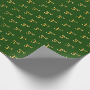 Green, Imitate Gold 3. (Dritter) Event Wrapping Pa Geschenkpapier