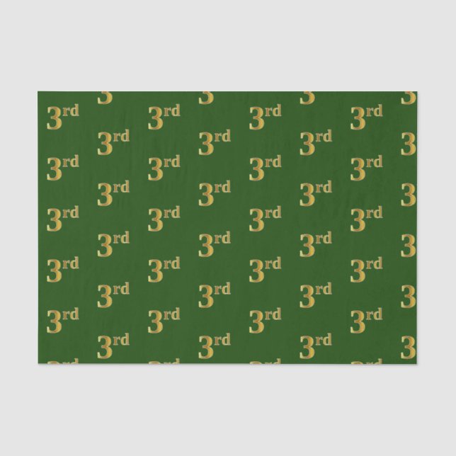 Green, Imitate Gold 3. (Drittes) Event Tissue Pape Seidenpapier (Vorderseite)