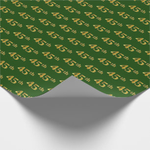 Green, Imitate Gold 45. (fünfundvierzigste) Verans Geschenkpapier