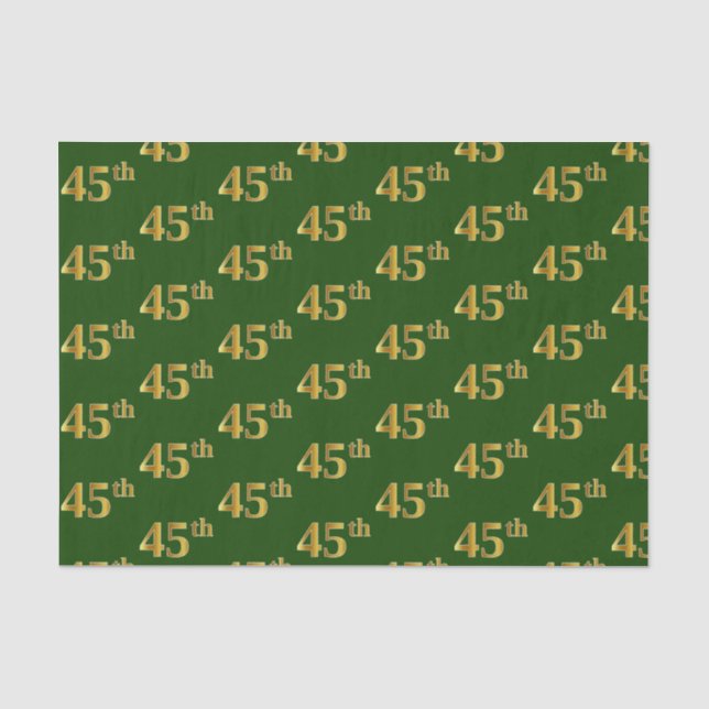 Green, Imitate Gold 45. (fünfundvierzigste) Verans Seidenpapier (Vorderseite)