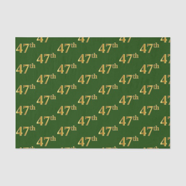 Green, Imitate Gold 47. (siebenundvierzigste) Vera Seidenpapier (Vorderseite)