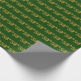 Green, Imitate Gold 50. (Fünfzigste) Veranstaltung Geschenkpapier
