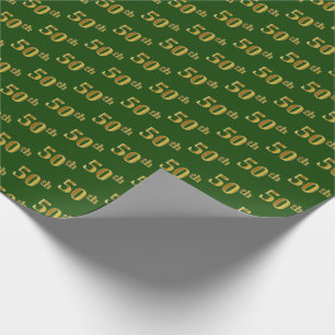 Green, Imitate Gold 50. (Fünfzigste) Veranstaltung Geschenkpapier