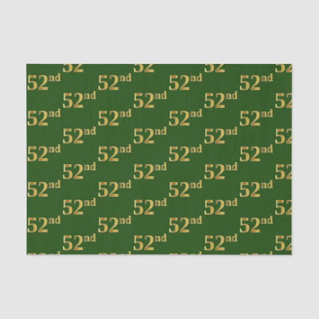 Green, Imitate Gold 52. (52.) Veranstaltung Seidenpapier (Vorderseite)