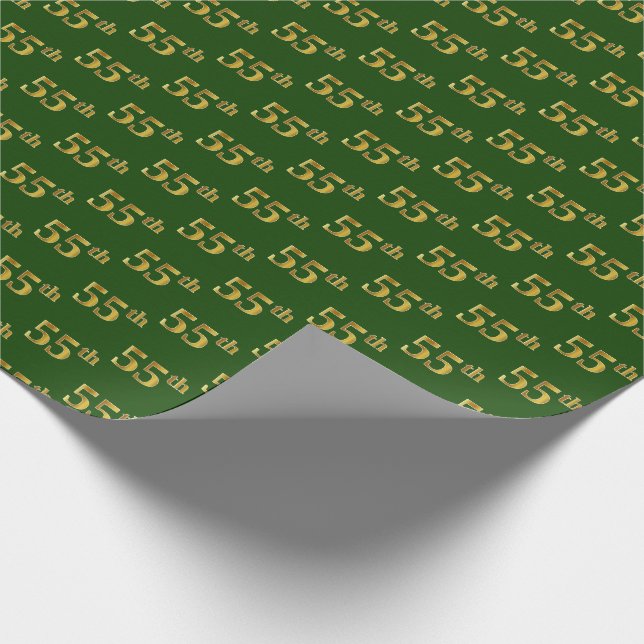Green, Imitate Gold 55. (55.) Veranstaltung Geschenkpapier (Ecke)