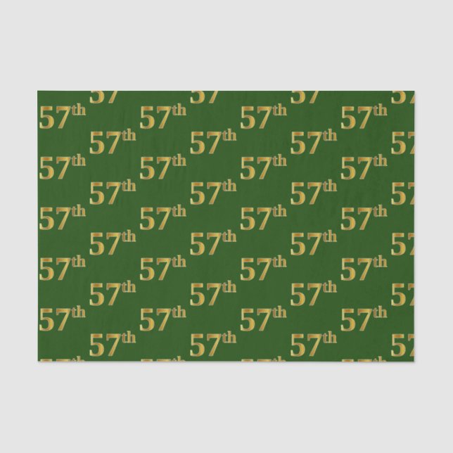 Green, Imitate Gold 57. (Siebenundfünfzigste) Vera Seidenpapier (Vorderseite)