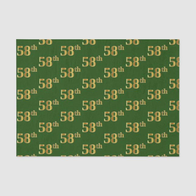 Green, Imitate Gold 58. (Achtundfünfzigste) Verans Seidenpapier (Vorderseite)