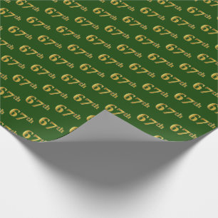 Green, Imitate Gold 67. (siebenundsechzigste) Vera Geschenkpapier
