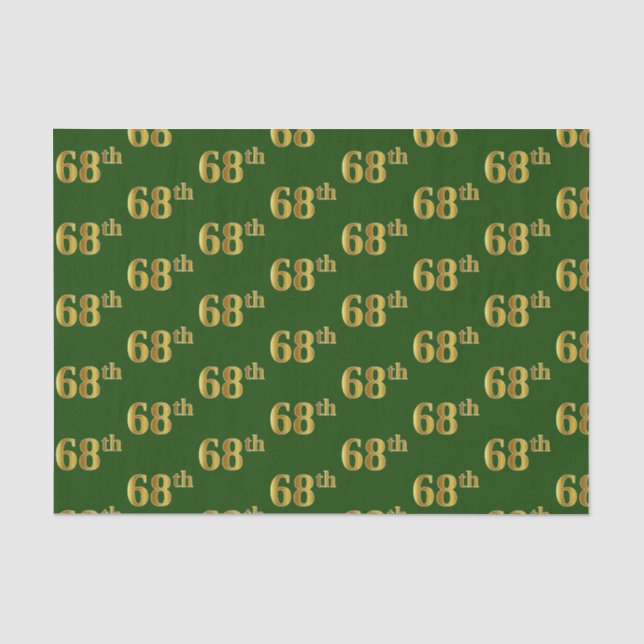 Green, Imitate Gold 68. (Achtundsechzigste) Verans Seidenpapier (Vorderseite)