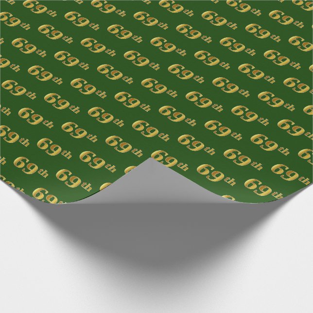 Green, Imitate Gold 69. (neunundsechzigste) Verans Geschenkpapier (Ecke)