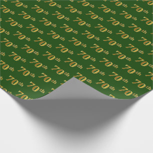 Green, Imitate Gold 70. (Siebzigste) Veranstaltung Geschenkpapier
