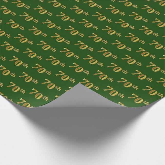 Green, Imitate Gold 70. (Siebzigste) Veranstaltung Geschenkpapier (Ecke)