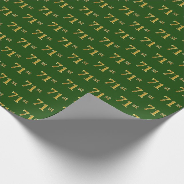 Green, Imitate Gold 71. (71. Geschenkpapier (Ecke)