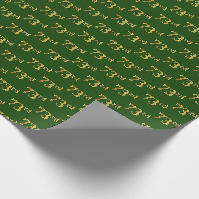 Green, Imitate Gold 73. (73.) Event Geschenkpapier (Ecke)
