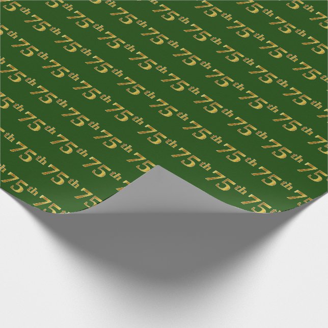 Green, Imitate Gold 75. (75.-5.) Veranstaltung Geschenkpapier (Ecke)