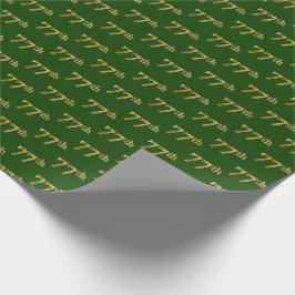 Green, Imitate Gold 77. (siebenundsiebzig) Veranst Geschenkpapier