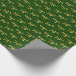 Green, Imitate Gold 78. (Achtundsiebzig) Veranstal Geschenkpapier