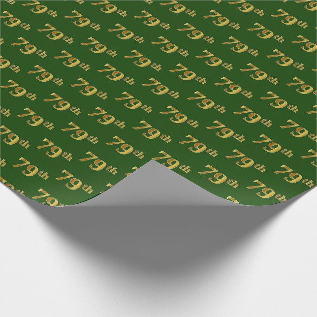 Green, Imitate Gold 79. (79.-9.) Veranstaltung Geschenkpapier (Ecke)