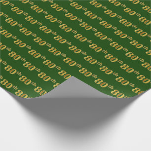 Green, Imitate Gold 80. (Achtzigste) Veranstaltung Geschenkpapier