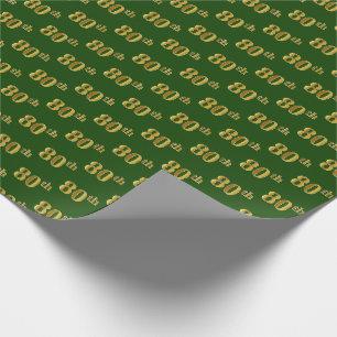 Green, Imitate Gold 80. (Achtzigste) Veranstaltung Geschenkpapier