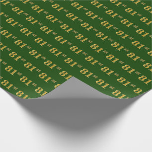 Green, Imitate Gold 81. (81. Geschenkpapier