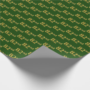 Green, Imitate Gold 82. (82. Geschenkpapier