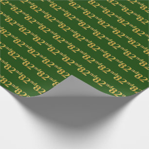 Green, Imitate Gold 82. (82. Geschenkpapier