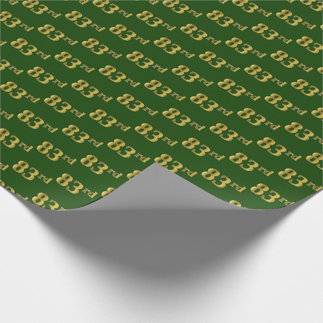Green, Imitate Gold 83. (83.) Veranstaltung Geschenkpapier (Ecke)