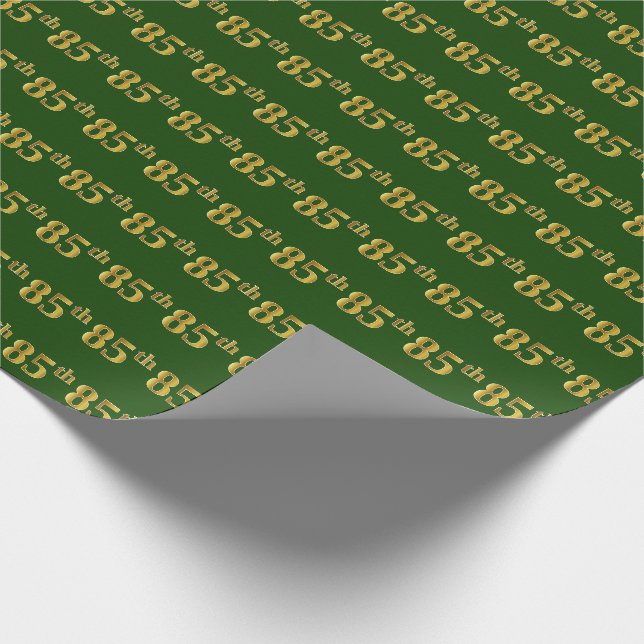 Green, Imitate Gold 85. (85.) Veranstaltung Geschenkpapier (Ecke)