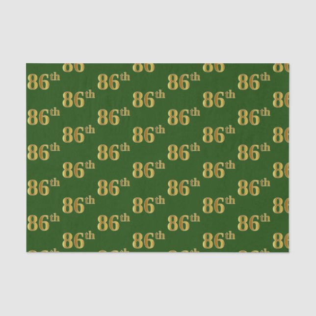 Green, Imitate Gold 86. (86.) Veranstaltung Seidenpapier (Vorderseite)