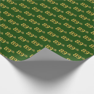 Green, Imitate Gold 89. (neunundachtzig) Veranstal Geschenkpapier