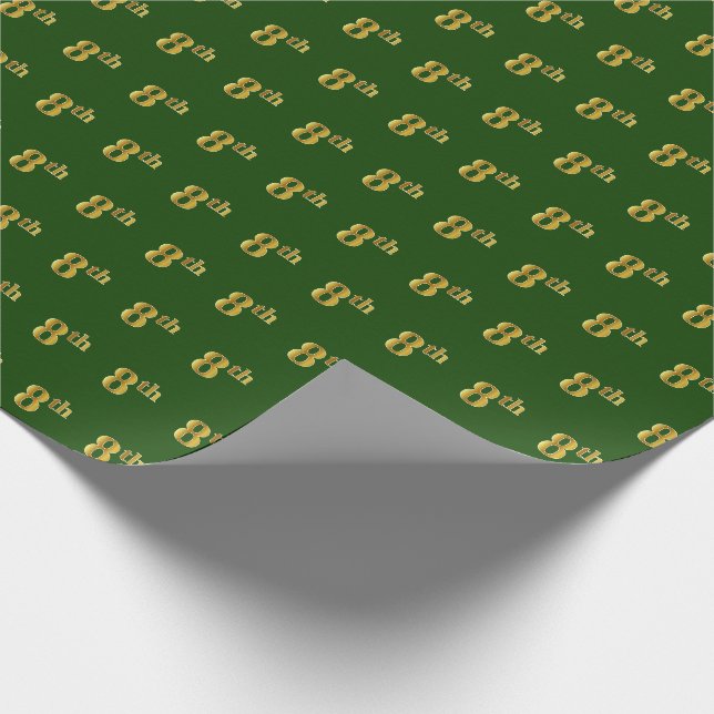 Green, Imitate Gold 8. (Achte) Veranstaltung Geschenkpapier (Ecke)