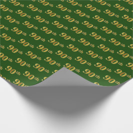Green, Imitate Gold 90. (Neunzigste) Veranstaltung Geschenkpapier