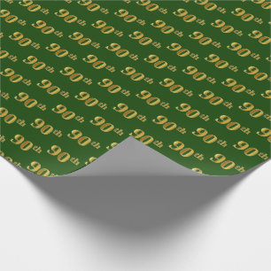 Green, Imitate Gold 90. (Neunzigste) Veranstaltung Geschenkpapier