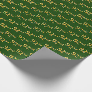 Green, Imitate Gold 92. (Neunzigste) Veranstaltung Geschenkpapier