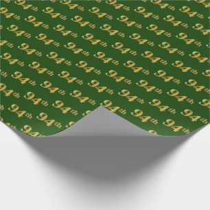 Green, Imitate Gold 94. (vierundneunzig) Event Geschenkpapier